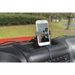 Car phone holder attached to dashboard in Rugged Ridge Dash Multi-Mount Charging Phone Kit 11-18 JK