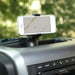 Car dashboard with GPS device on Rugged Ridge Dash Multi-Mount Phone Kit for 11-18 Jeep Wrangler.