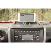 Rugged Ridge Dash Multi-Mount System for 07-10 Jeep Wrangler with phone holder attached