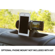 Rugged Ridge Dash Multi-Mount System for 11-18 Jeep Wrangler - Cell phone holder attached to dashboard