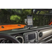 Rugged Ridge Dash Multi-Mount securely mounted on Jeep JL dashboard