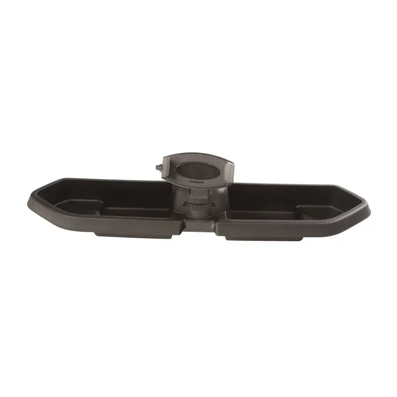 Black plastic cup holder with metal handle for Rugged Ridge Dash Multi-Mount.