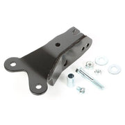 Black aluminum mounting bracket with screws for Rugged Ridge Dropdown Bracket Front Track Bar 07-18 Jeep Wrangler.