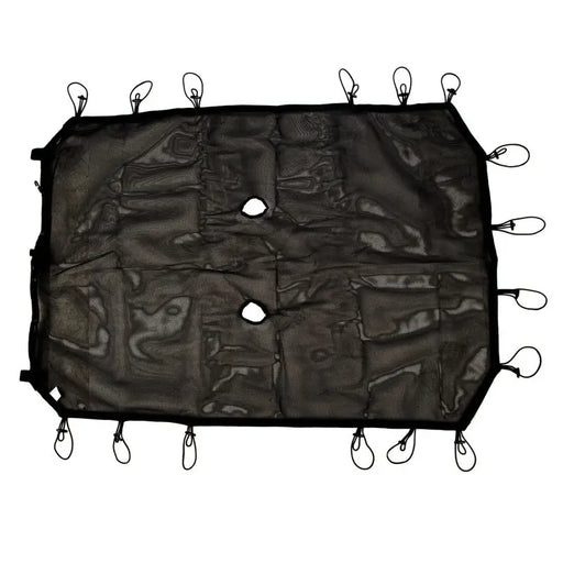 Black leather bag with zipper closure featured in Rugged Ridge Eclipse Sun Shade Full 4-Dr 07-18 Jeep Wrangler JK
