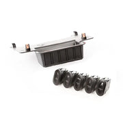 Rugged Ridge Etched Lower 5 Switch Panel Kit 11-18 JK with black plastic cover
