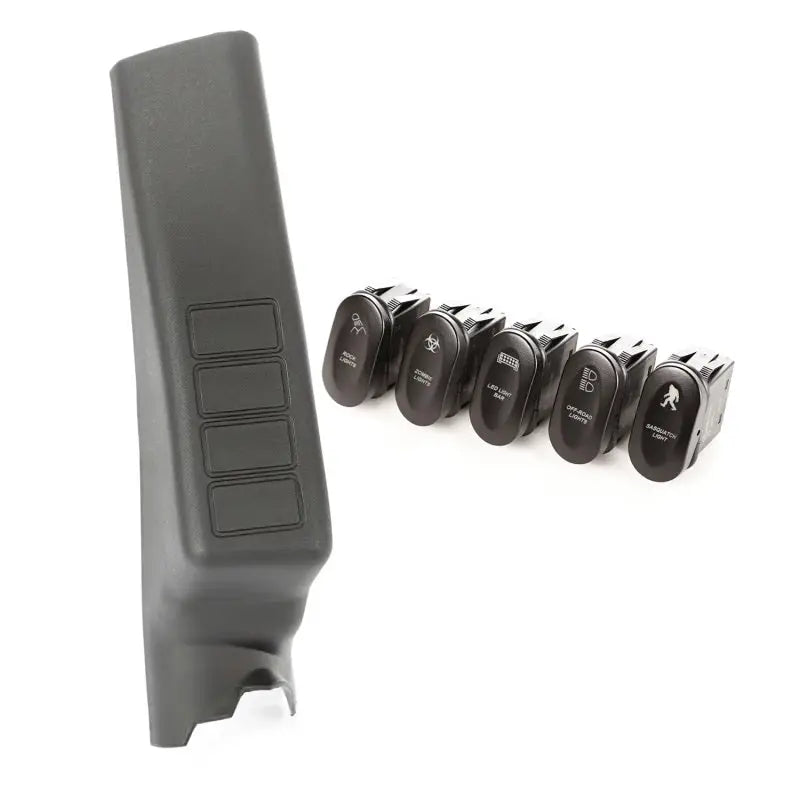Rugged Ridge black switch pod kit knobs