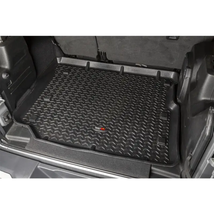 Rugged Ridge Floor Liner cargo mat in black for Jeep Wrangler JL.