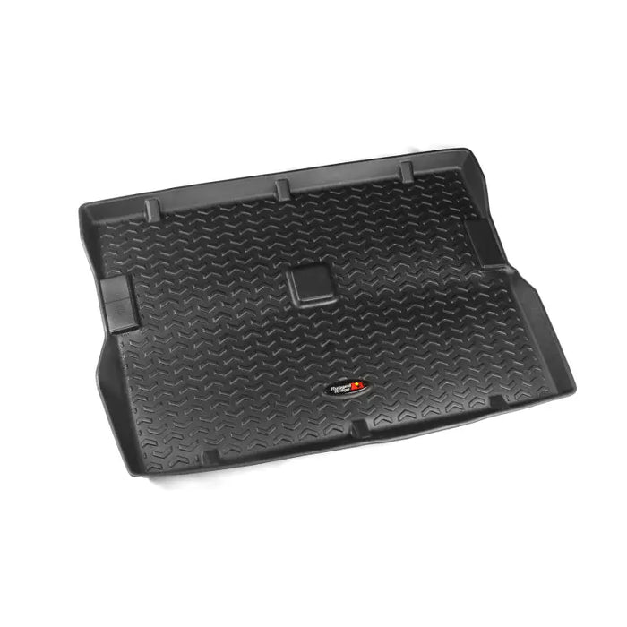 Rugged Ridge Floor Liner Cargo Black with Red Button for 1976-1986 Jeep CJ-7