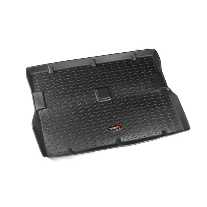 Rugged Ridge black floor mat with red button for Jeep CJ-7