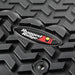 Close up of Rugged Ridge rubber floor with logo