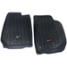 Rugged Ridge Floor Liner Front Black for Jeep Wrangler Unlimited JK - Pair of Black Rubber Mats
