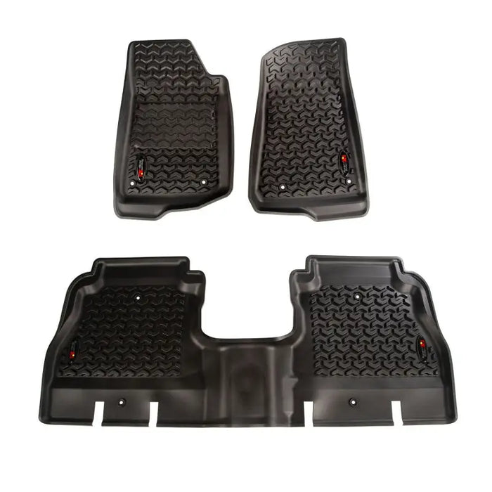 All-weather floor mats for Toyota featuring Rugged Ridge floor liner.