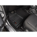 Rugged Ridge Floor Liner Kit Black F/R 18-20 Jeep Wrangler JL 2Dr: Black car floor mat with red button