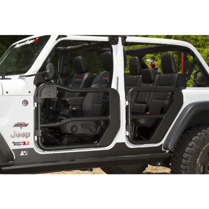 Rugged Ridge Front Tube Doors for Jeep JL & JT in Wooded Area