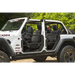 Rugged Ridge white jeep door open with tube doors.