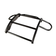 Black plastic handle for bike showcased in Rugged Ridge Grille Guard for Jeep Renegade.