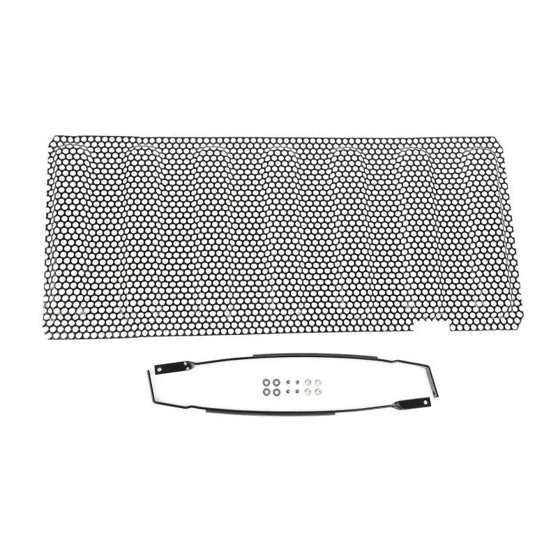 Rugged Ridge Grille Insert for Jeep Wrangler, black and white mesh design