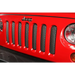 Red Jeep Wrangler Rugged Ridge Grille Insert - Satin Stainless