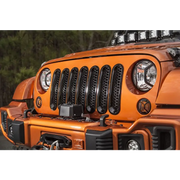 Jeep Wrangler Rugged Ridge Grille Inserts with Front Bumper Mount