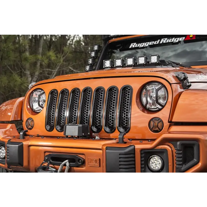 Rugged Ridge LED Light Bar - Jeep Wrangler Grille Inserts