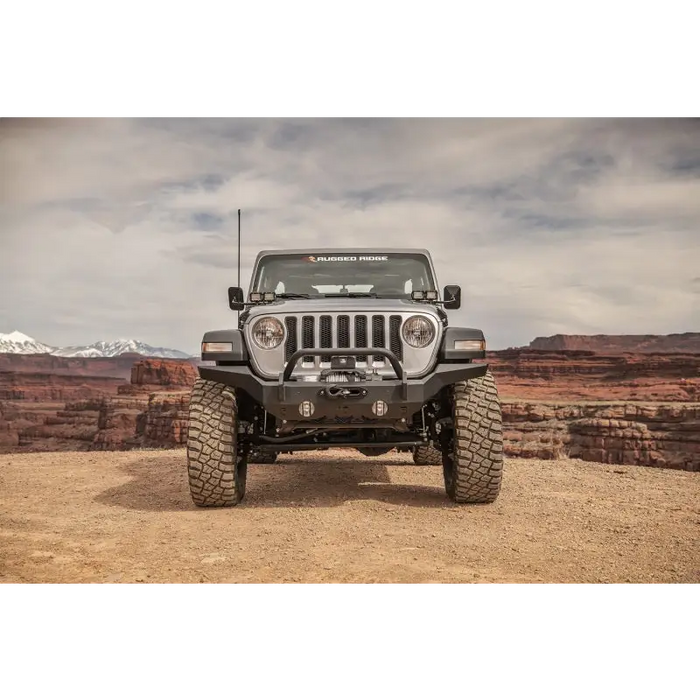 Rugged Ridge HD Over-Rider Bar on Jeep Wrangler in Desert