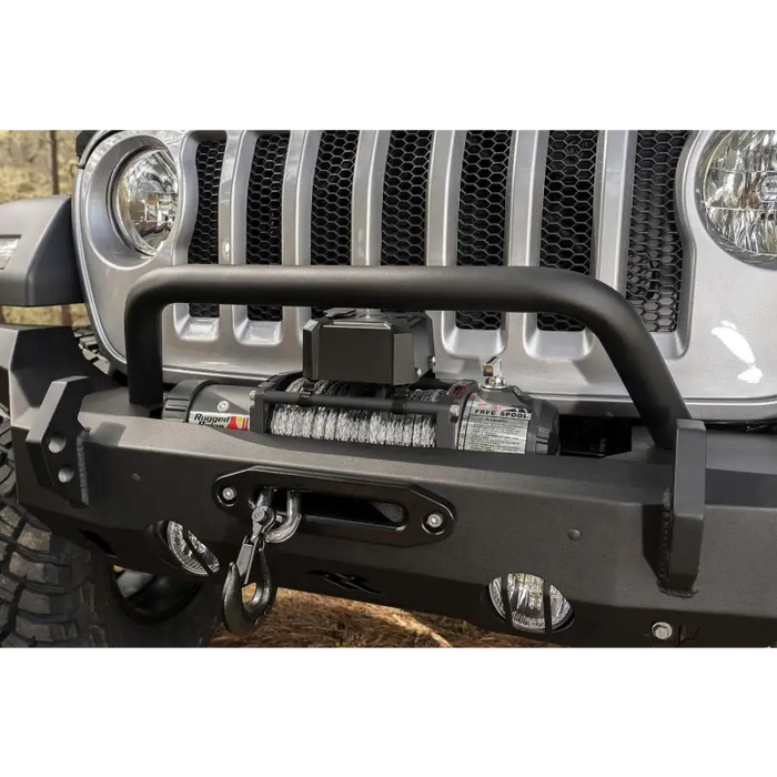 Rugged Ridge HD Over-Rider Bar on Jeep Wrangler with Win Rack