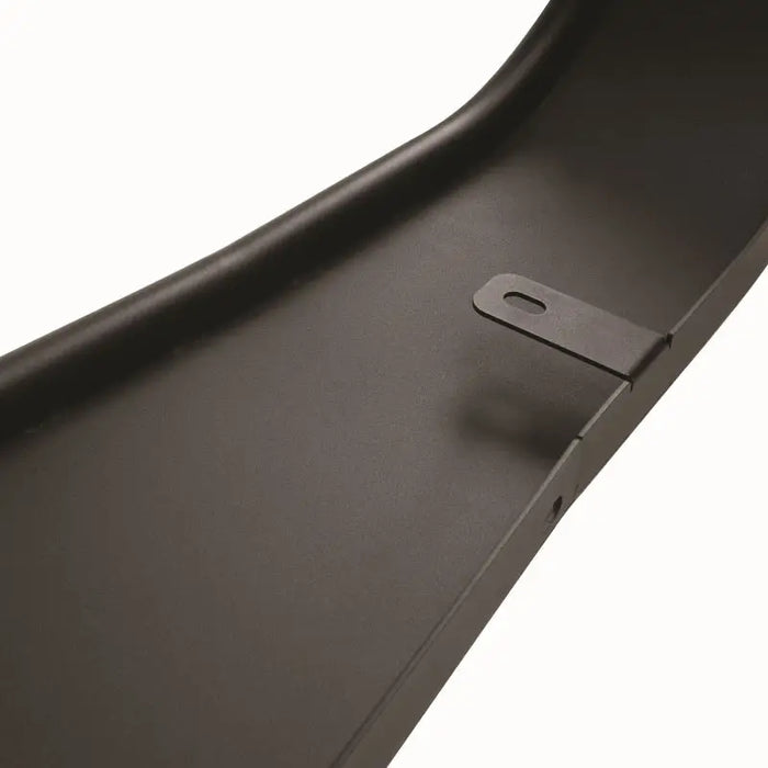 Black plastic chair with metal handle on Rugged Ridge HD Steel Tube Fenders for 18-19 JL