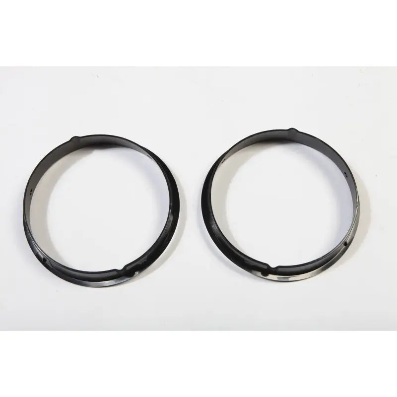 Black plastic hoop rings for Rugged Ridge Headlight Bezels on 97-06 Jeep Wrangler