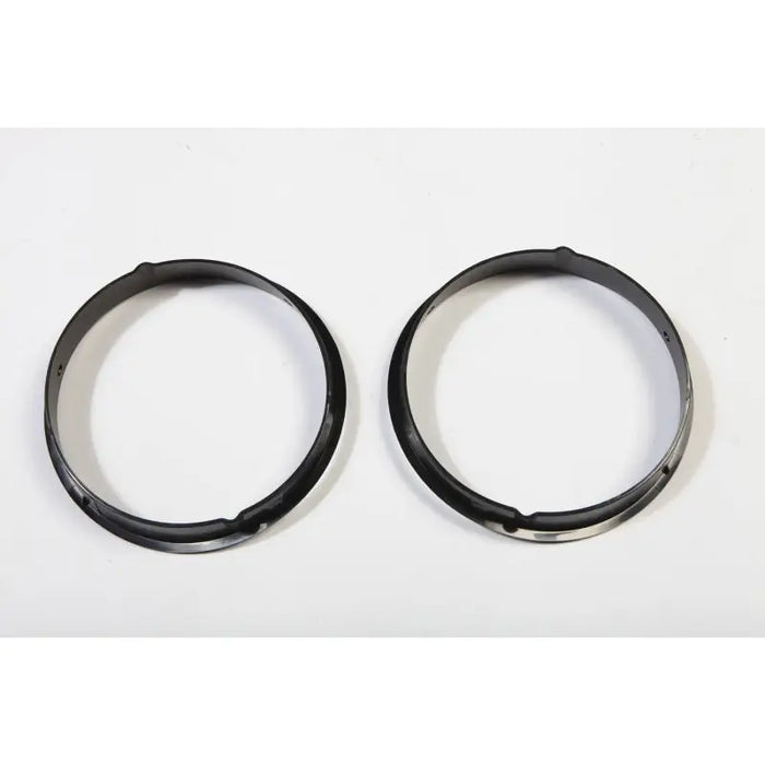 Black plastic hoop rings for Rugged Ridge Headlight Bezels on 97-06 Jeep Wrangler