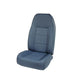 Blue leather high-back front seat by Rugged Ridge on white background