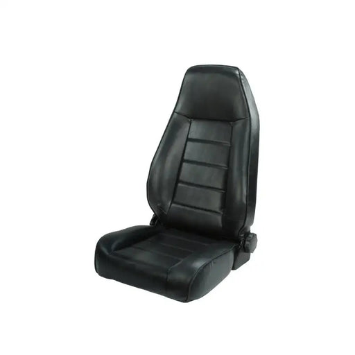 Rugged Ridge High-Back Front Seat Reclinable Black on White Background