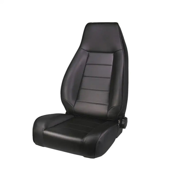 Black leather seat for Rugged Ridge High-Back Front Reclinable Black Denim CJ&W