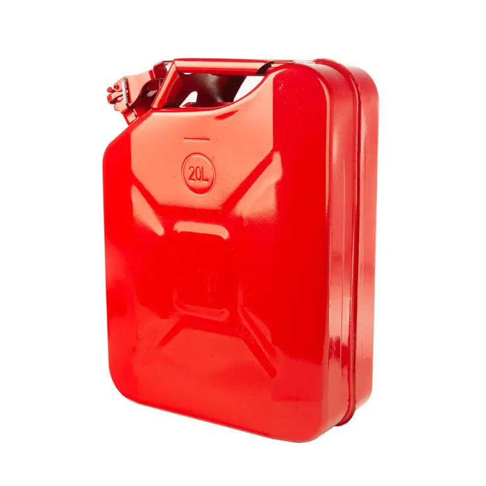 Rugged Ridge Jerry Can Red 20L Metal Iconic red jerry canister with metal handle