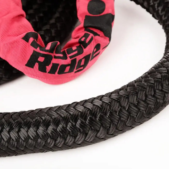 Rugged Ridge Kinetic Recovery Rope with Cinch Storage Bag - Pink and Black Braided Headband