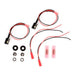 Rugged Ridge LED License Plate Bolts - Red and black wires on white background