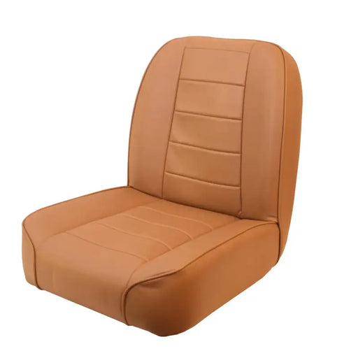 Rugged Ridge tan leather front seat with black stitching for Jeep Wrangler and Ford Bronco