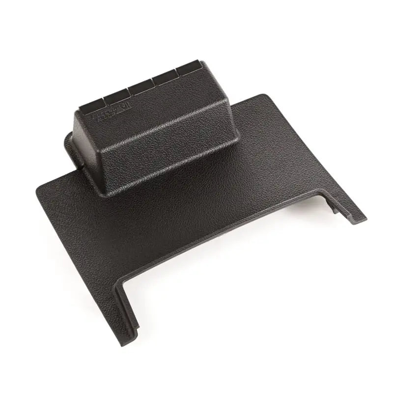 Rugged Ridge Lower Console Switch Panel for Jeep Wrangler JK/ JKU - Black Plastic Device Holder on White Background