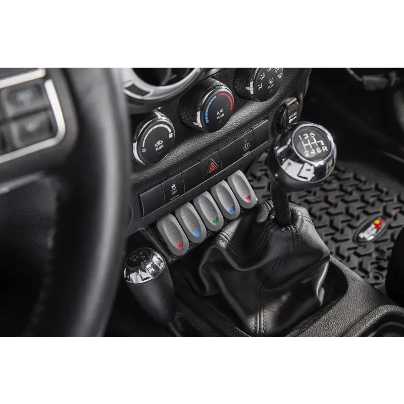 Rugged Ridge Lower Console Switch Panel for 11-18 Jeep Wrangler JK/JKU