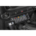 Interior of a car with a car key on Rugged Ridge Lower Switch Panel Kit for Jeep Wrangler JK/JKU.
