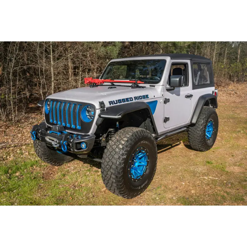 Jeep Wrangler JL with rugged ridge max terrain fender flare set
