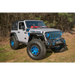 Rugged Ridge Max Terrain Fender Flare Set with Gray Jeep and Blue Wheels