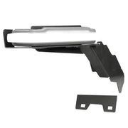 Rugged Ridge Max Terrain black car door handle with white light.