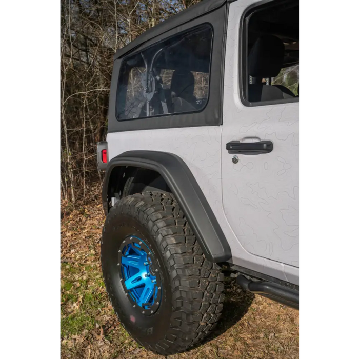 Rugged Ridge Max Terrain Jeep Wrangler JL Fender Flare Set with Blue Tire Cover
