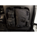 Rugged Ridge Molle Storage Bag System in black vehicle seat.
