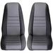 Rugged Ridge Neoprene Front Seat Covers for 97-02 Jeep Wrangler TJ, grey leather seats
