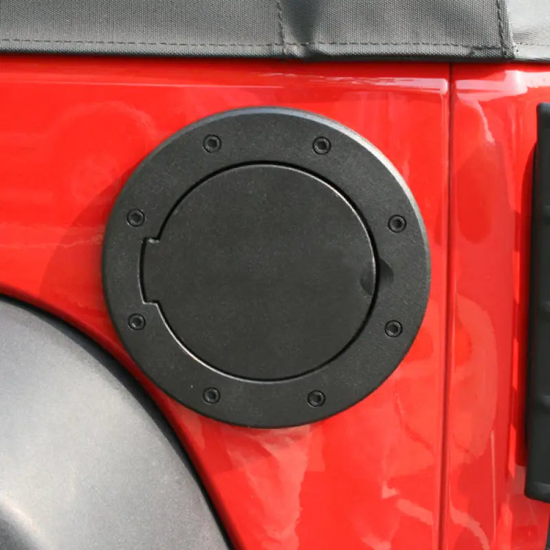 Rugged Ridge Non-Locking Gas Cap Door Black for Jeep Wrangler
