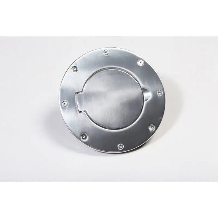 Stainless steel gas cap door with hole for 97-06 Wrangler