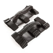 Rugged Ridge Paracord Grab Handles Black - Pair of Black Nylon Straps