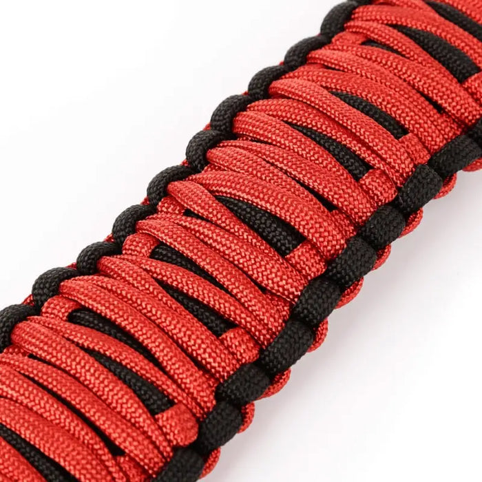 Rugged Ridge Paracord A-Pillar Grab Handle in Red and Black