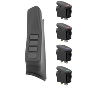 Rugged Ridge A-Pillar 4 Switch Pod Kit Black for Jeep Wrangler